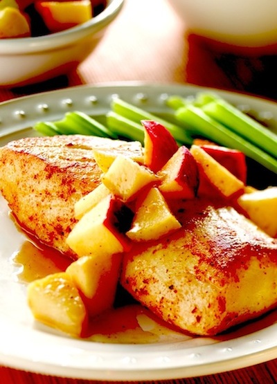 Alaska Halibut with Apples