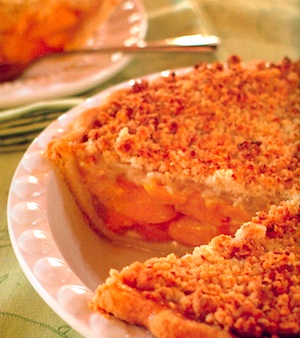All-Peach Pie with Coconut-Almond Crumb Topping