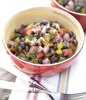 Black Bean Salad with Grilled Vegetables and Lime Vinaigrette