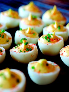 Classic Deviled Eggs and Homemade Habanero Hot Sauce