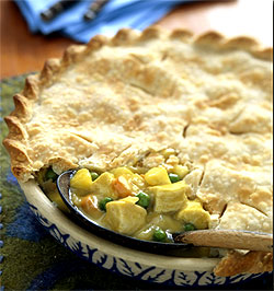 Curried Chicken Pot Pie (using coconut milk)