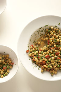 Curried Chickpea Salad and Variations: with rice, with greens, and with black beans