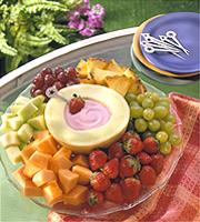 Fruit Tray with Raspberry Dip