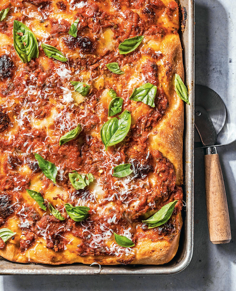 Grandma Pie with Mozzarella and Basil - From: Simply Simon Suppers