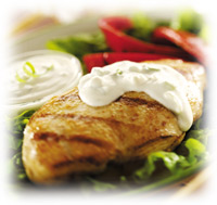 Grilled Chicken Breasts with Creamy Gorgonzola Cheese Sauce