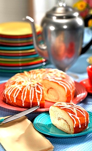 Honey Cinnamon Coffeecake (yeast dough, makes 3)