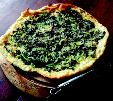 Kale and Onion Pizza and Magic Dough