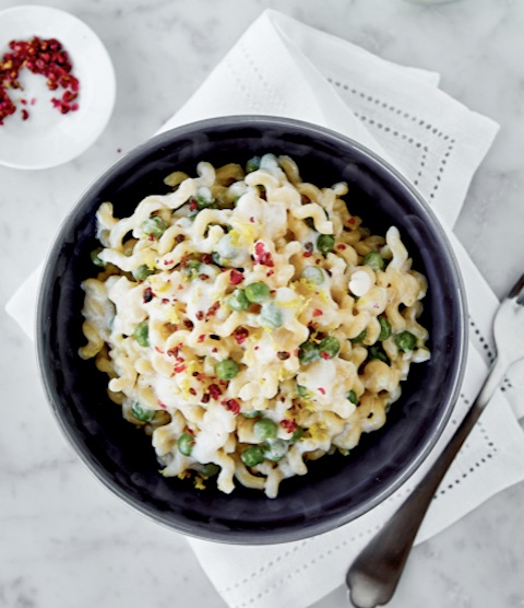 Lemon and Pea Alfredo