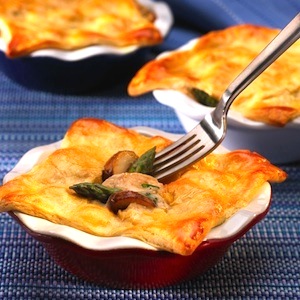 Lemon Chicken and Asparagus Pot Pies