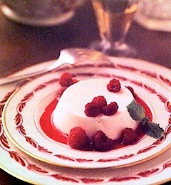 Panna Cotta with Raspberry Sauce