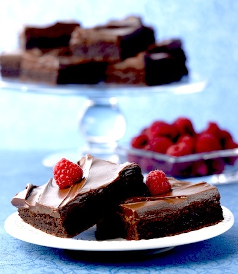 Raspberry Brownies with Raspberry Chocolate Frosting