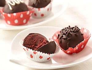 Red Velvet Raspberry Truffles