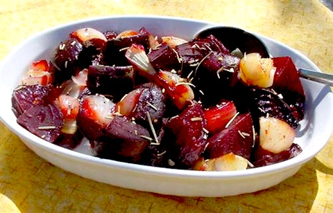 Roasted Onions and Beets