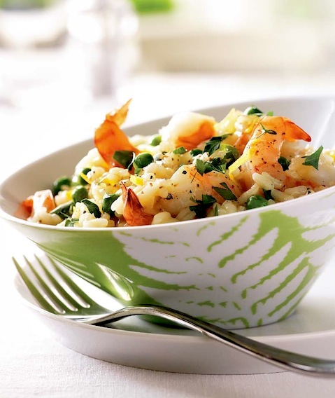 Shrimp and Pea Risotto