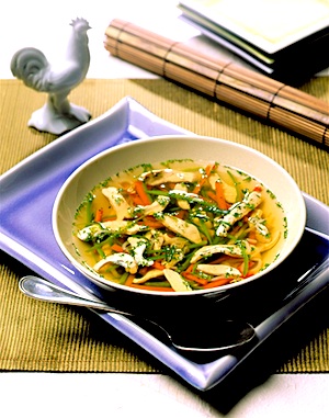 Warming Chicken and Asian Vegetable Soup