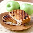 Apple Pie Panini (using raisin bread and mascarpone)