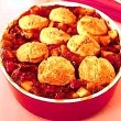 Apple-Raspberry Cobbler with Pecan Biscuits
