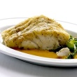 Braised Cod with Gingered Carrot-Coconut Sauce
