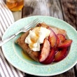 Buckwheat Crepes with Honeyed Ricotta and Sauteed Plums