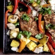 Easy Jerk Chicken with Peppers and Pineapple (broiled)