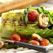 Grilled Romaine and Vegetable Salad with Balsamic Herb Vinaigrette