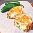Jalapeno Popper Grilled Cheese Panini (with tortilla chip crust)