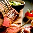 Roasted Rack of Lamb with Cucumber Yogurt