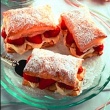 Strawberry-Almond Cream Napoleons with Strawberry Sauce
