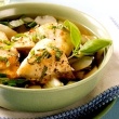 Pan Seared Chicken Breasts with Carrot-Ginger Broth