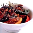Pork, Basil and Pepper Stir Fry (with mango or nectarines)