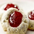 Raspberry Filled Poppy Seed Cookies (using raspberry jam)
