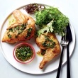 Roasted Quartered Chicken with Herb Sauce (parsley and garlic)