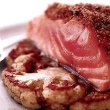 Salmon with Cauliflower and a Pine Nut-Currant Crust