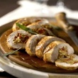 Savory Mushroom Stuffed Pork Tenderloin with Apple Drizzle