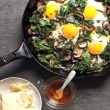 Skillet Greens with Eggs and Mushrooms & Sage-Chili Butter