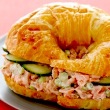 Smoked Salmon and Dill Croissant Sandwich