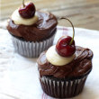 Sour Cherry-Filled Cupcakes