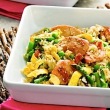 Stir Fried Chicken and Rice with Spring Vegetables