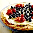 Fruit Pizza with Brown Sugar Crust and Mascarpone Topping