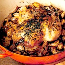 Andre Balog's Chicken with Fresh Herbs and 40 Cloves of Garlic (NYT Passover Cookbook)