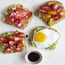 Avocado Toast with Balsamic or Pomegranate Glaze