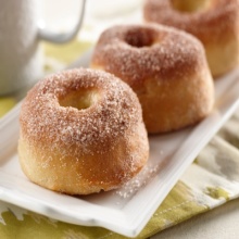 Baked Cinnamon Sugar Doughnuts (yeast dough)