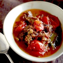 Beef Stew with Roasted Tomatoes and Chipotles (pressure cooker)