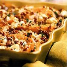Butternut Squash-Pecan Gratin with Goat Cheese