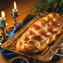 Challah Bread with Egg Glaze