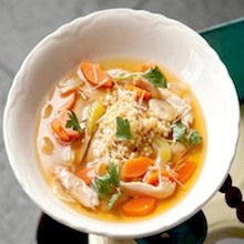 Chicken Pastina Soup with Double Chicken Stock