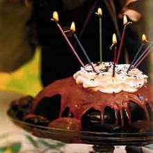 Chocolate Volcano Birthday Cake