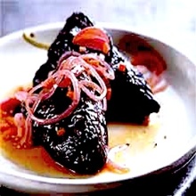 Chorizo Stuffed Ancho Chiles with Sweet-Sour Escabeche