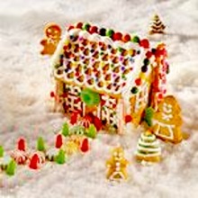 Christmas Cookie House with Decorator Icing