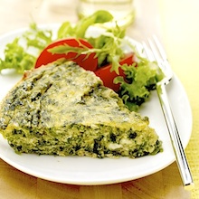 Crustless Curried Spinach Tart